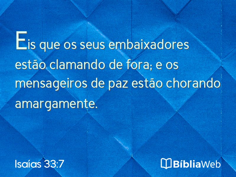 Isaías 33:7 em imagem para compartilhar