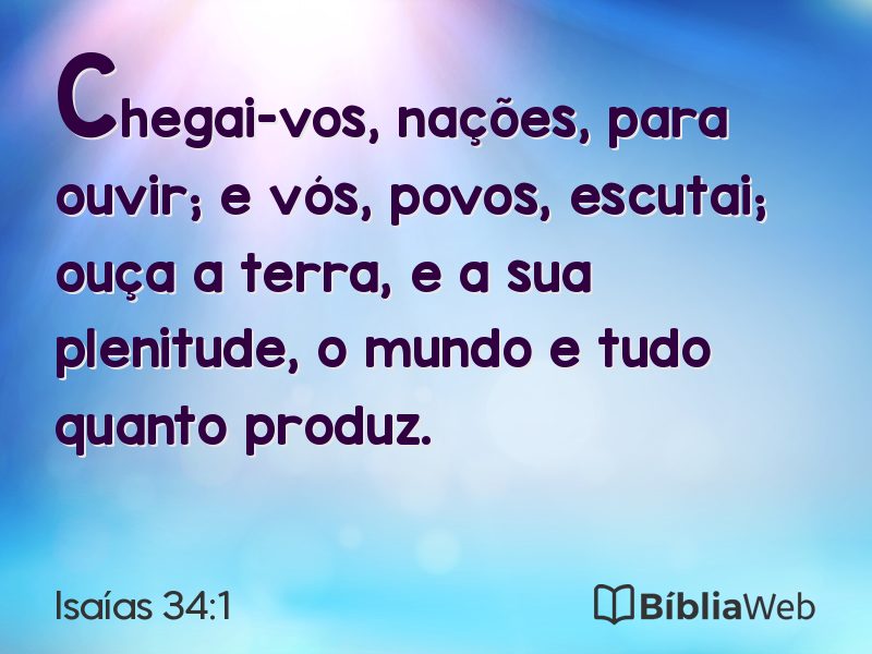 Isaías 34:1 em imagem para compartilhar