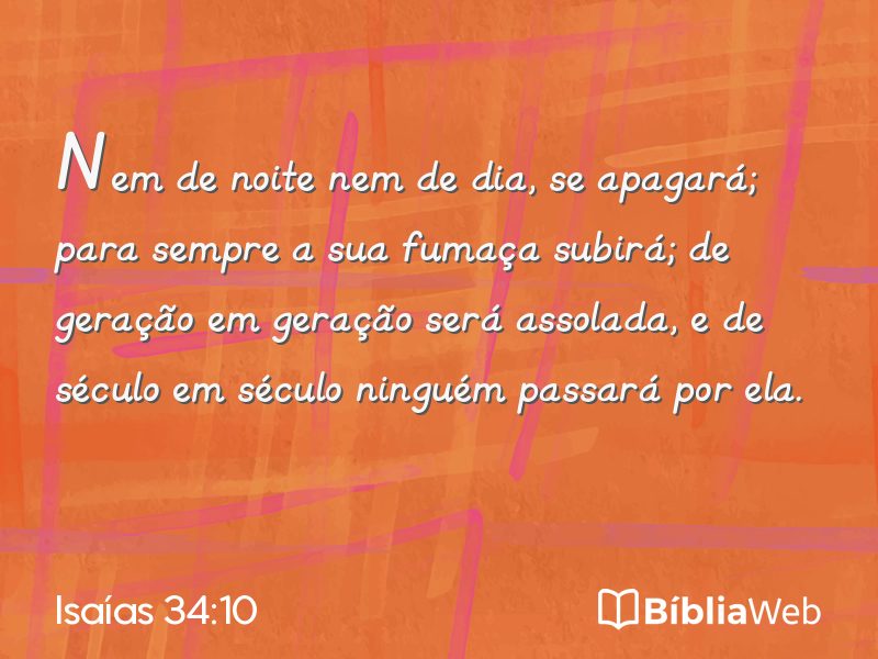 Isaías 34:10 em imagem para compartilhar