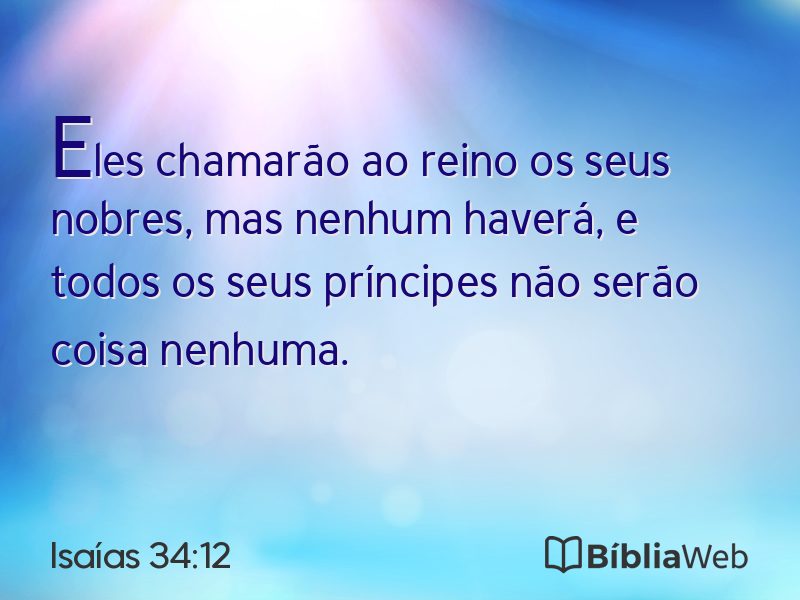 Isaías 34:12 em imagem para compartilhar