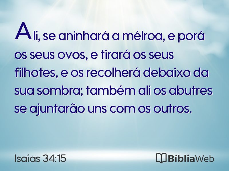 Isaías 34:15 em imagem para compartilhar