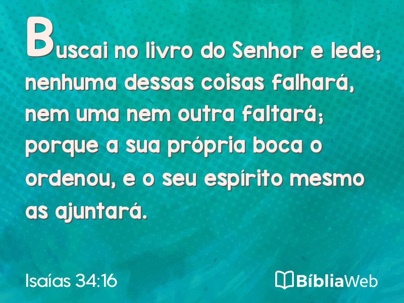Isaías 34:16 em imagem para compartilhar