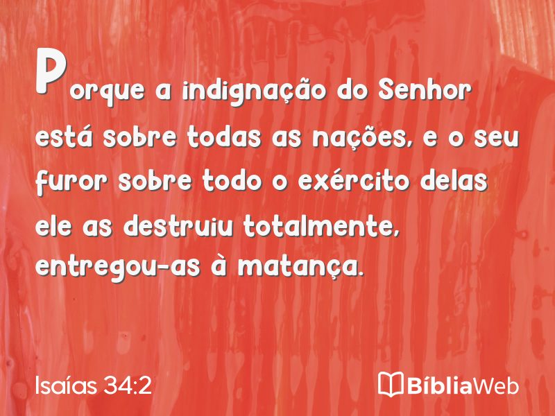 Isaías 34:2 em imagem para compartilhar