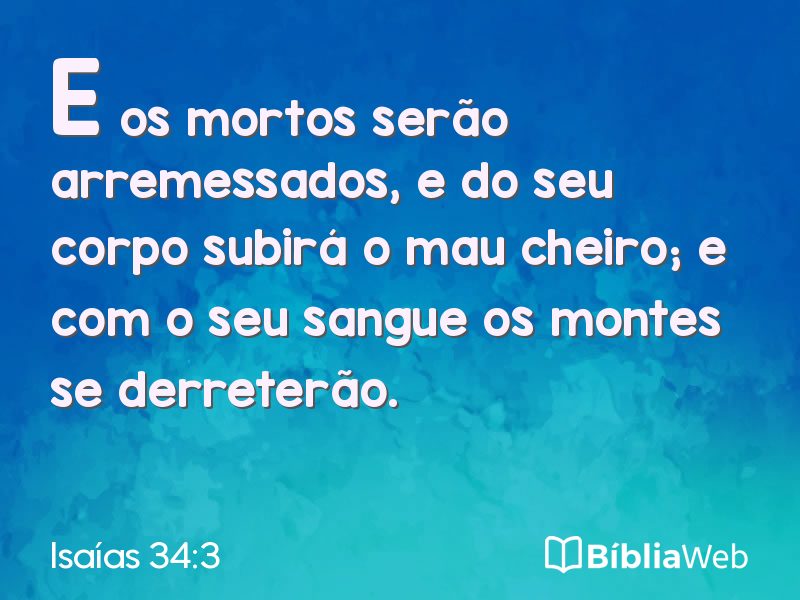 Isaías 34:3 em imagem para compartilhar