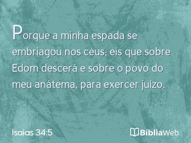 Isaías 34:5 em imagem para compartilhar