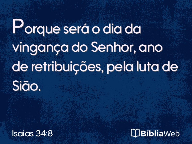 Isaías 34:8 em imagem para compartilhar
