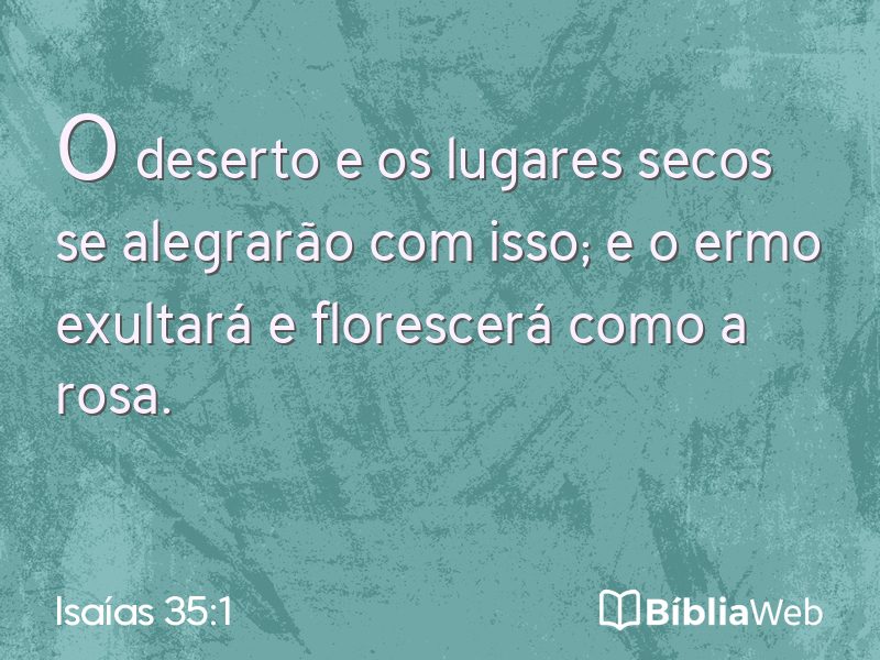 Isaías 35:1 em imagem para compartilhar