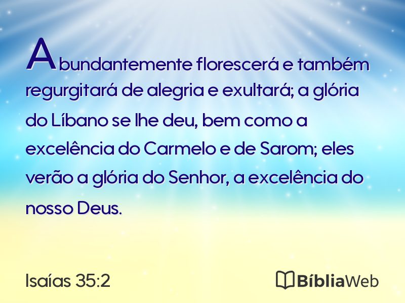 Isaías 35:2 em imagem para compartilhar