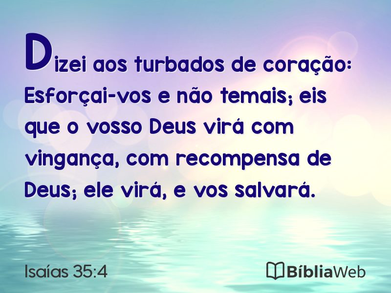 Isaías 35:4 em imagem para compartilhar