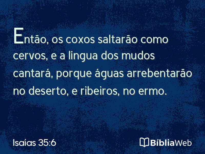 Isaías 35:6 em imagem para compartilhar