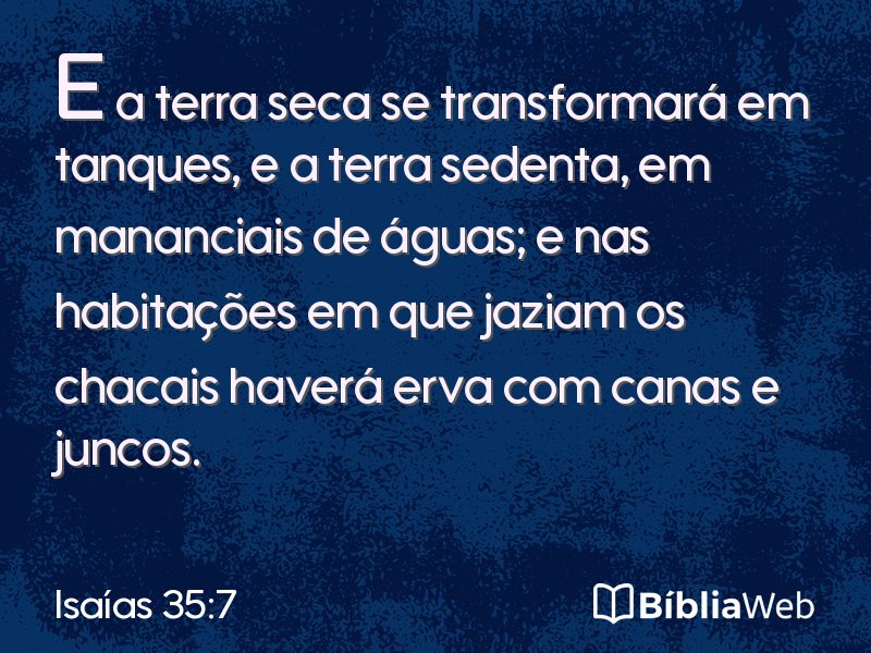 Isaías 35:7 em imagem para compartilhar