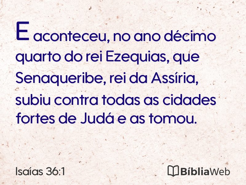 Isaías 36:1 em imagem para compartilhar