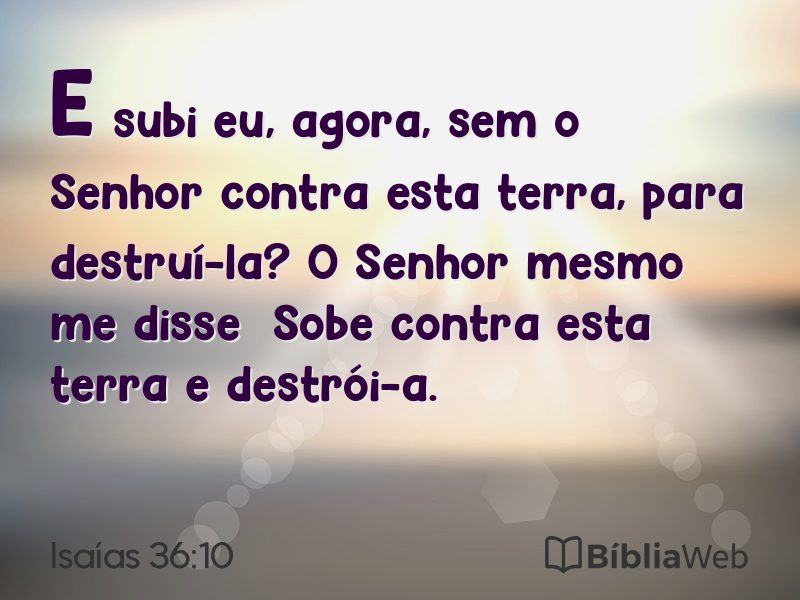 Isaías 36:10 em imagem para compartilhar