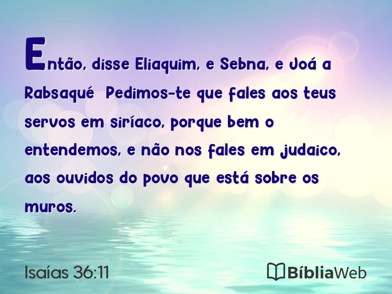 Isaías 36:11 em imagem para compartilhar