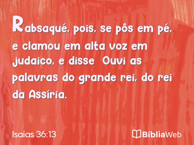 Isaías 36:13 em imagem para compartilhar