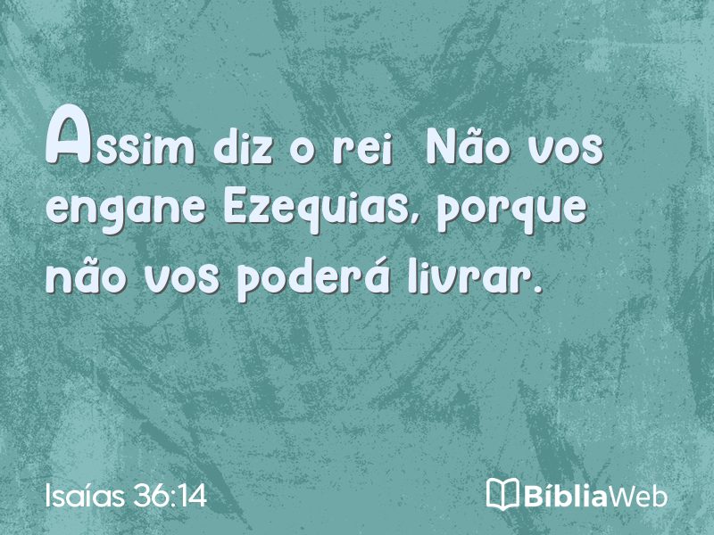 Isaías 36:14 em imagem para compartilhar