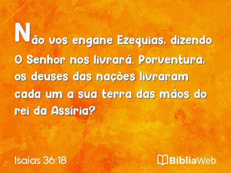 Isaías 36:18 em imagem para compartilhar