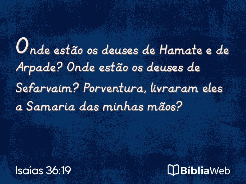 Isaías 36:19 em imagem para compartilhar