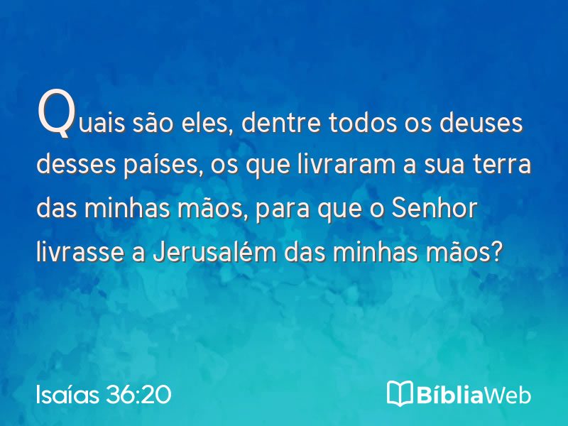 Isaías 36:20 em imagem para compartilhar