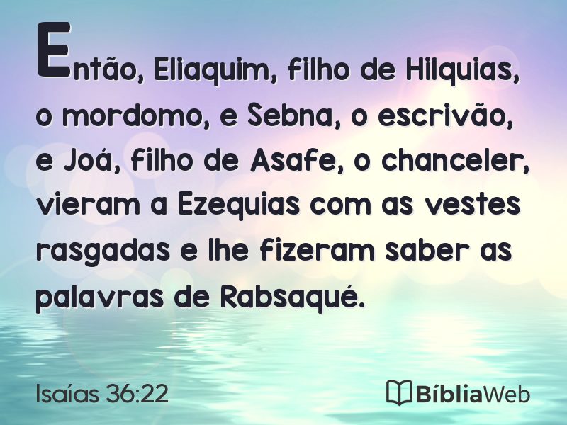 Isaías 36:22 em imagem para compartilhar