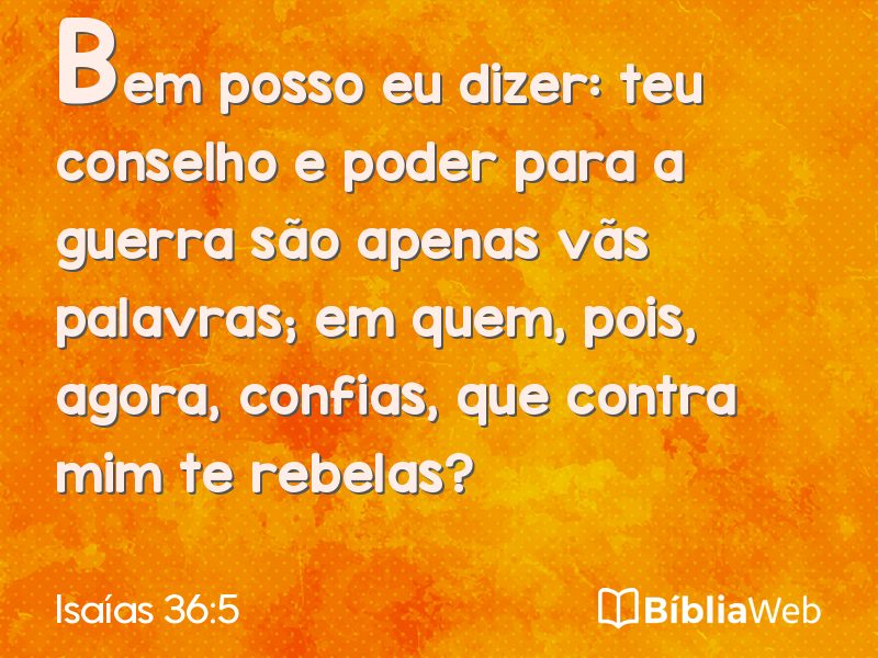 Isaías 36:5 em imagem para compartilhar