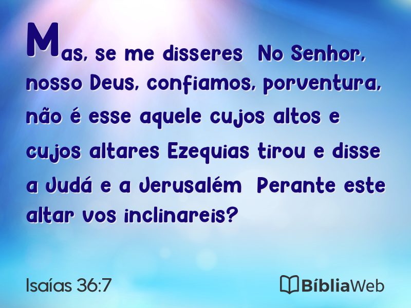 Isaías 36:7 em imagem para compartilhar