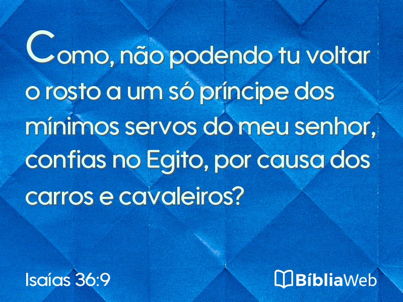 Isaías 36:9 em imagem para compartilhar