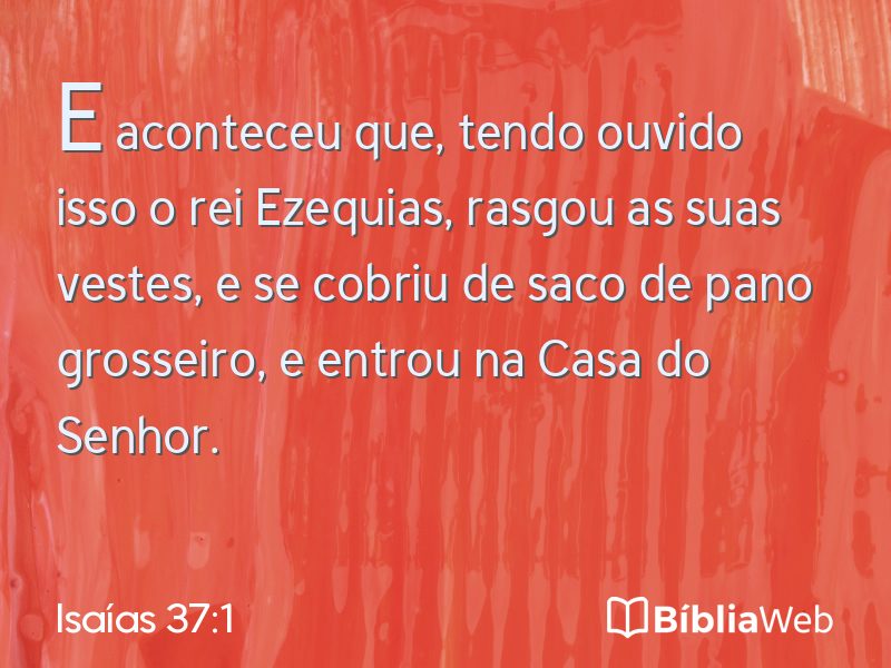 Isaías 37:1 em imagem para compartilhar