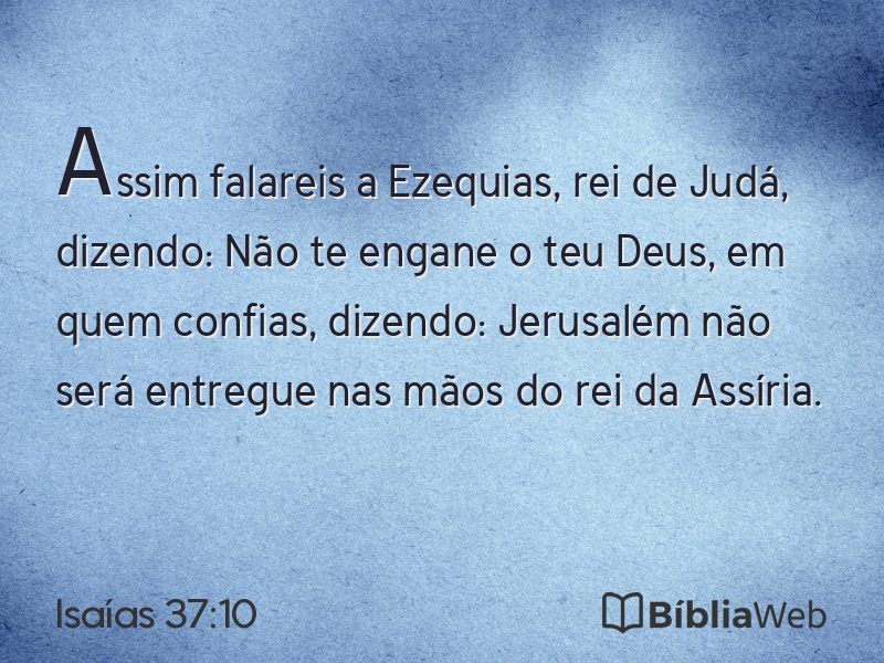 Isaías 37:10 em imagem para compartilhar