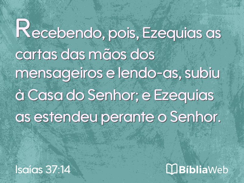 Isaías 37:14 em imagem para compartilhar