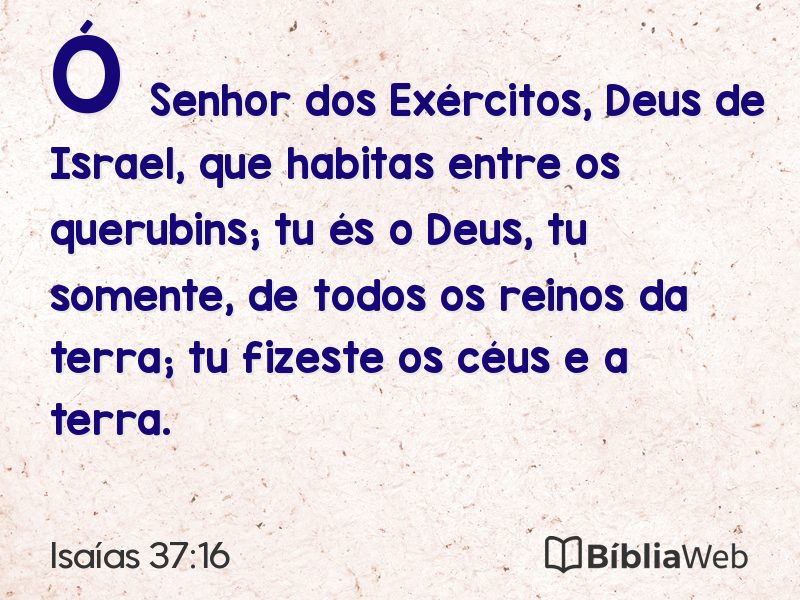 Isaías 37:16 em imagem para compartilhar
