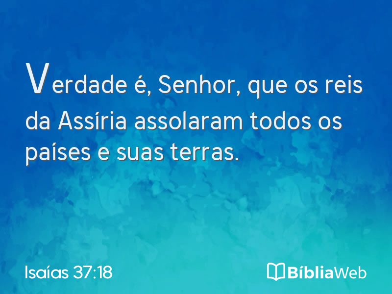 Isaías 37:18 em imagem para compartilhar