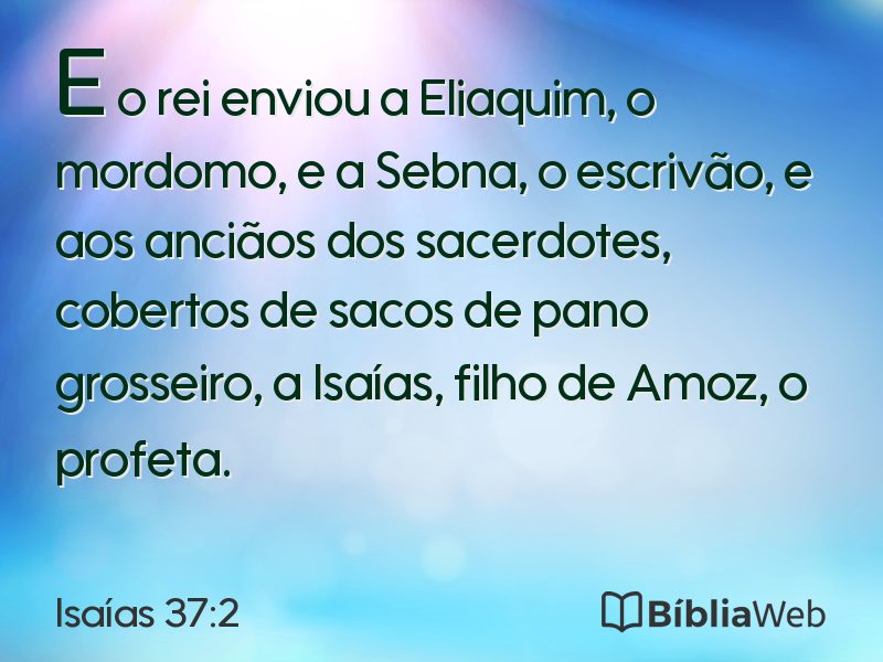 Isaías 37:2 em imagem para compartilhar