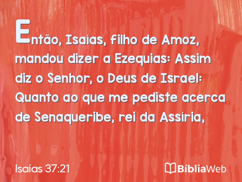 Isaías 37:21 em imagem para compartilhar
