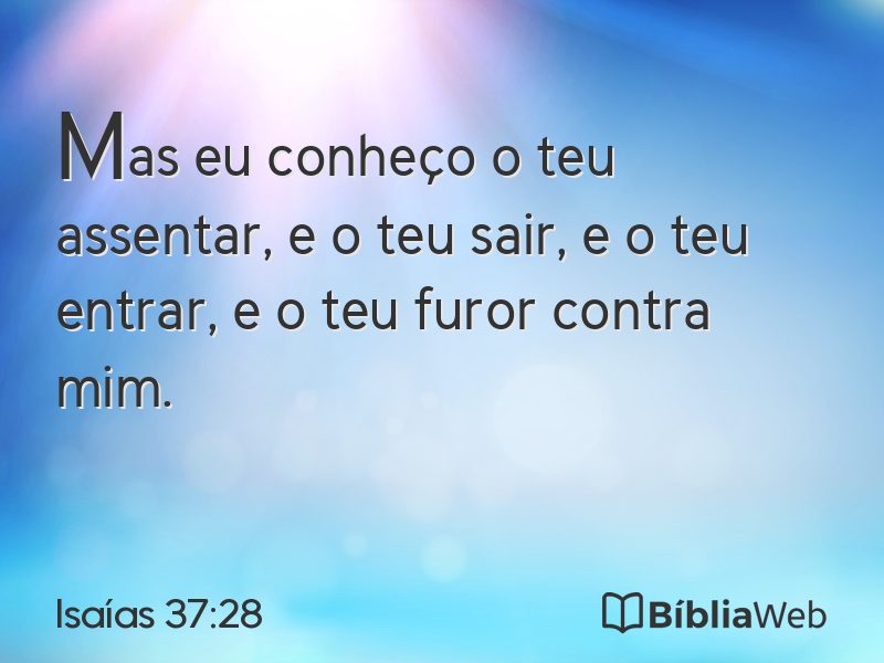 Isaías 37:28 em imagem para compartilhar