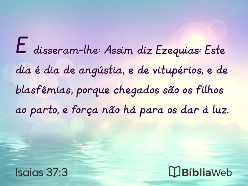 Isaías 37:3 em imagem para compartilhar