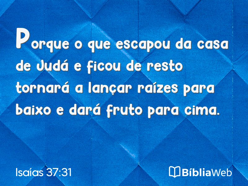 Isaías 37:31 em imagem para compartilhar