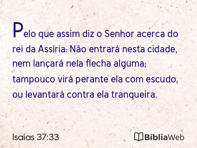 Isaías 37:33 em imagem para compartilhar