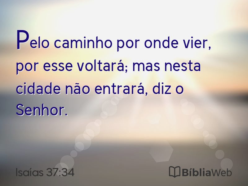 Isaías 37:34 em imagem para compartilhar