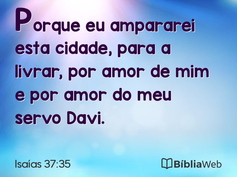 Isaías 37:35 em imagem para compartilhar