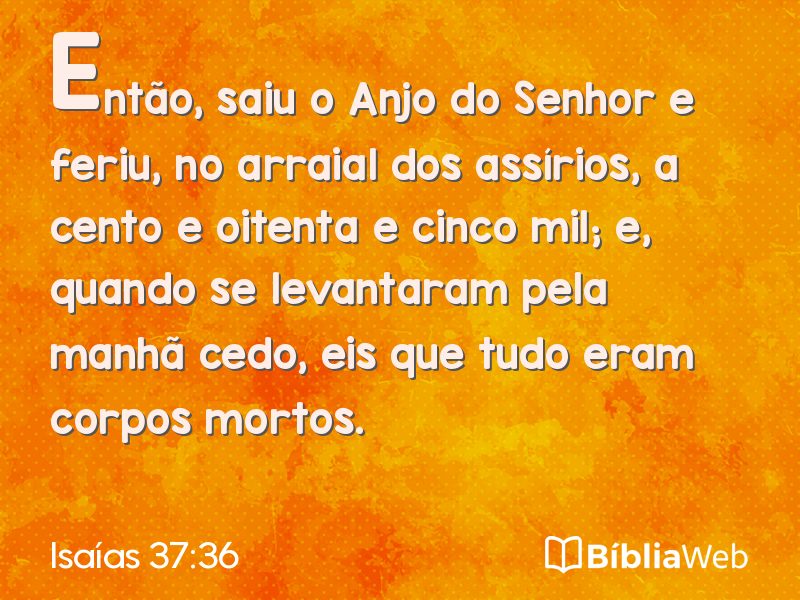 Isaías 37:36 em imagem para compartilhar