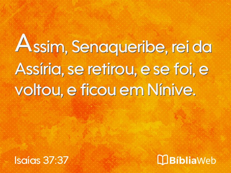 Isaías 37:37 em imagem para compartilhar