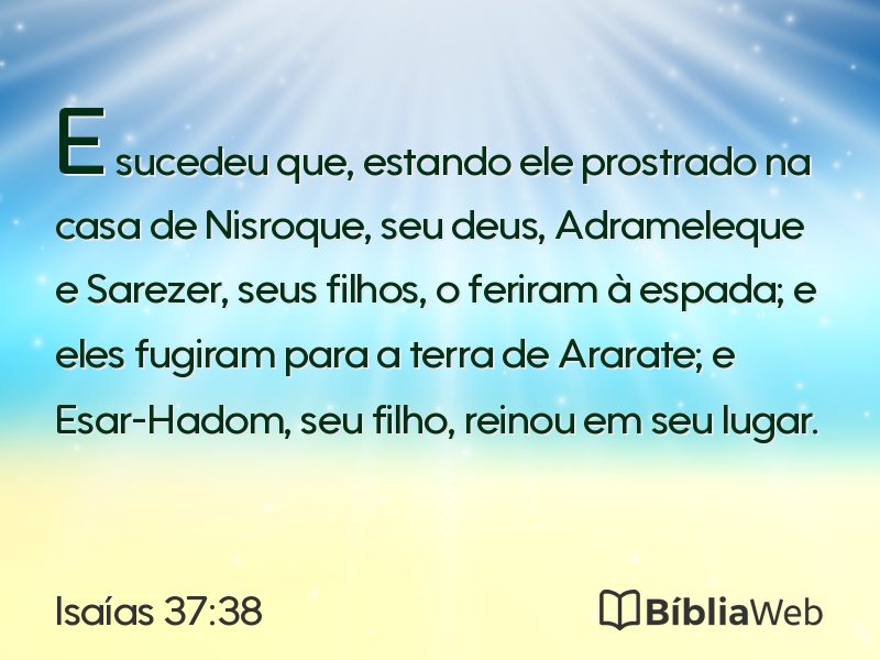 Isaías 37:38 em imagem para compartilhar