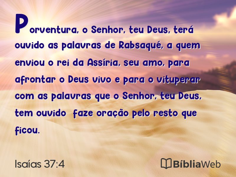 Isaías 37:4 em imagem para compartilhar