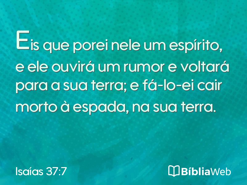 Isaías 37:7 em imagem para compartilhar