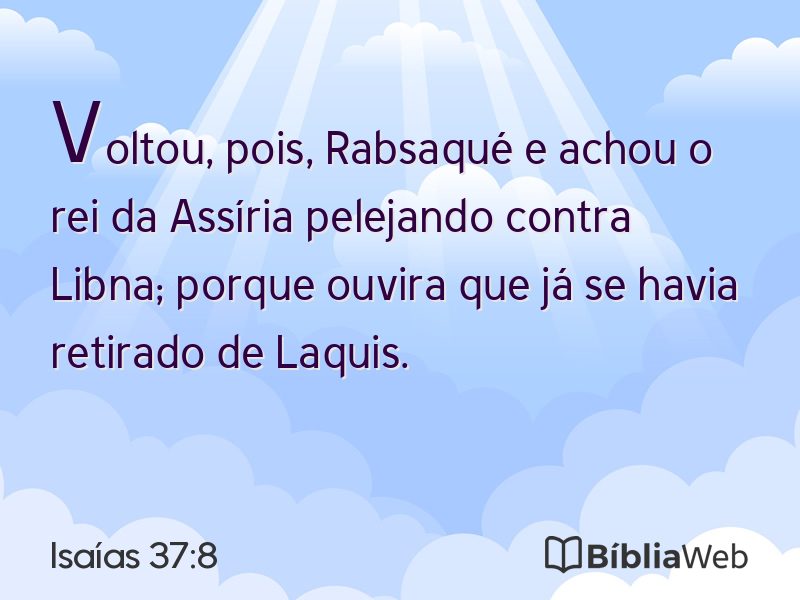 Isaías 37:8 em imagem para compartilhar