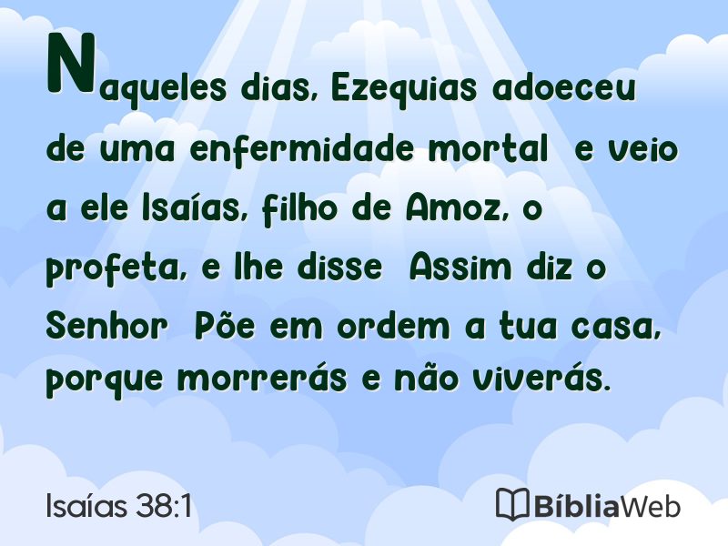 Isaías 38:1 em imagem para compartilhar