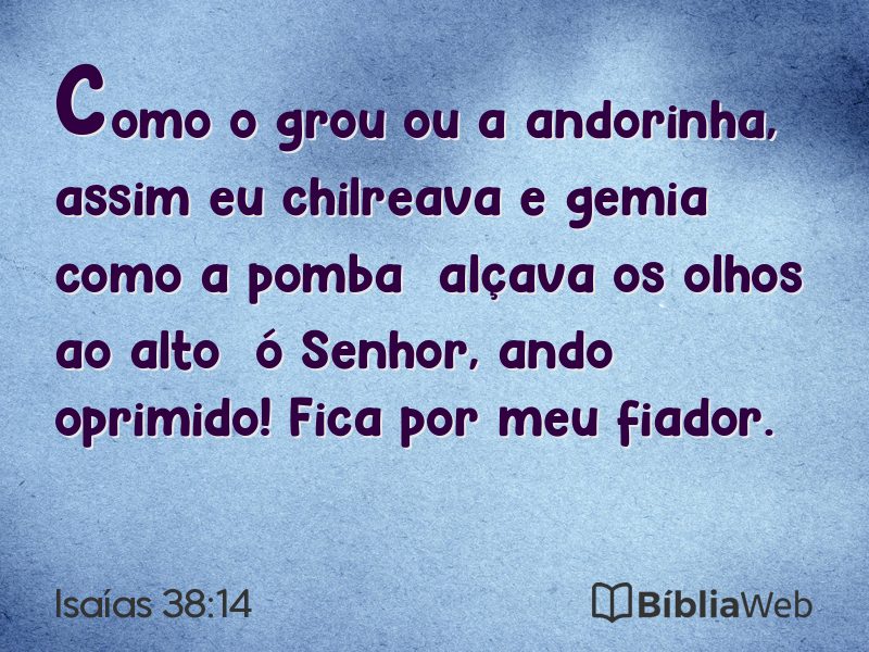 Isaías 38:14 em imagem para compartilhar