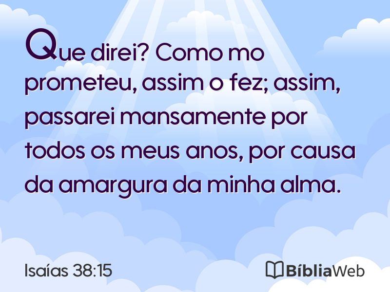 Isaías 38:15 em imagem para compartilhar