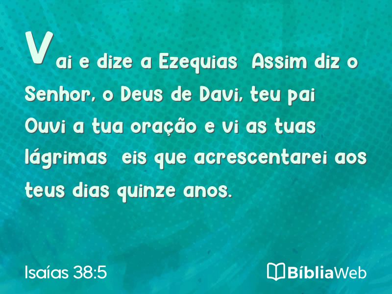 Isaías 38:5 em imagem para compartilhar